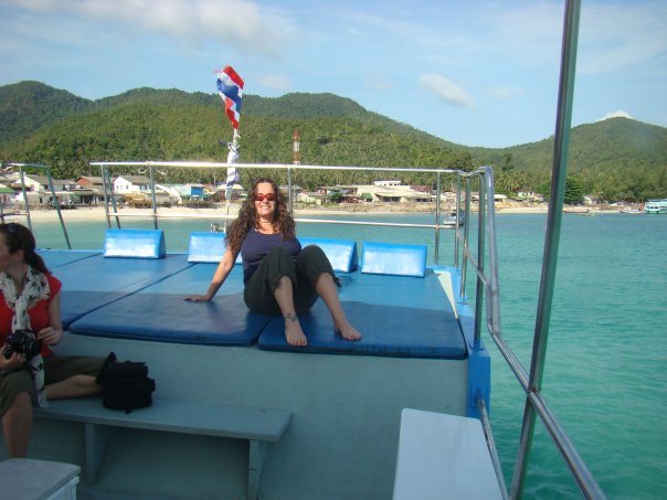 “On a dive boat heading to Sail Rock from Koh Phangan, Thailand.”
