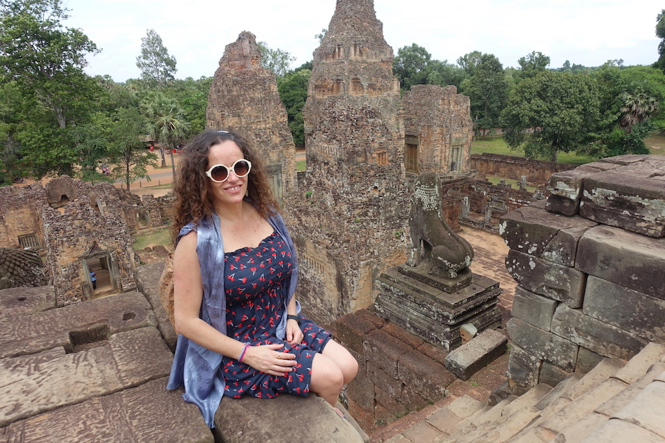 Pre Rup temple and Pilar sitting on the front
