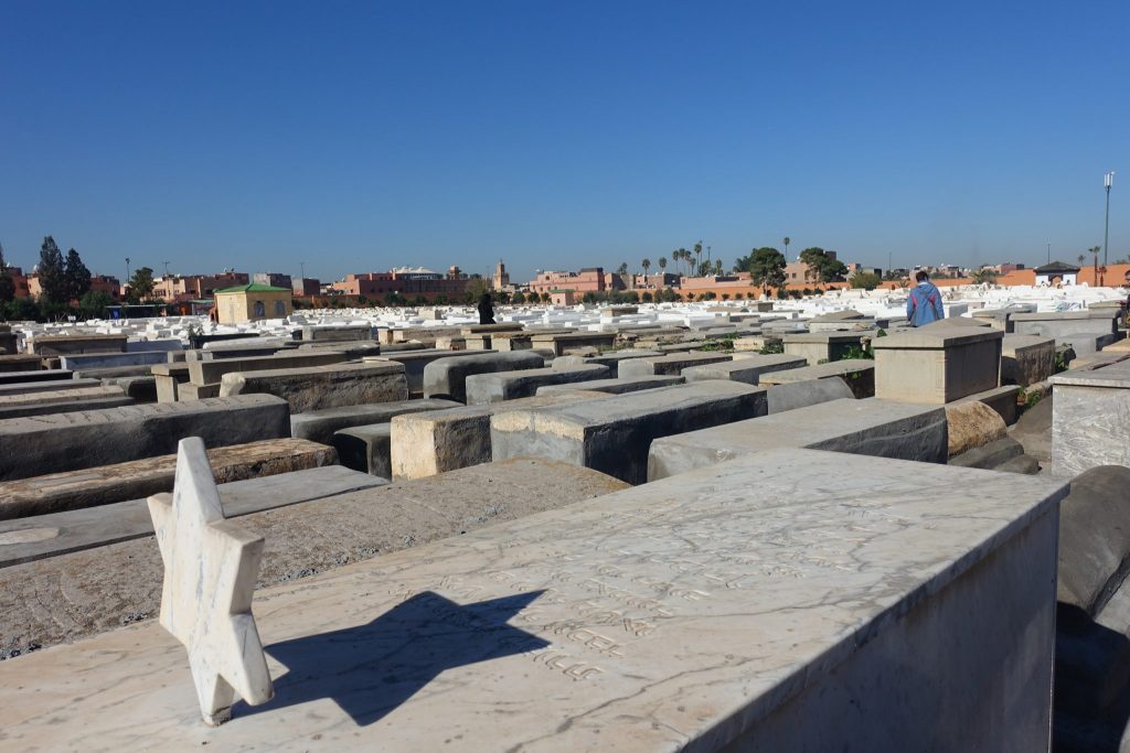 Some tombs at the Miara Jewish cemetery in Marrakech