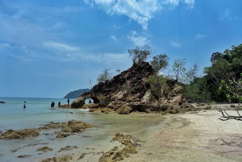 Rock formations at Koh Phayam Buffalo Beach