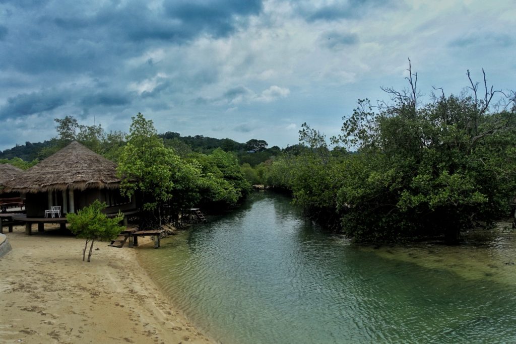 Mangrove and some bamboo bungalow area in KOh Phayam. This is the the Kayaking area of the island