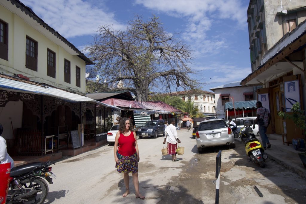 A view of the street where Luukman restaurant is located In Stone Town, Zanzibar.