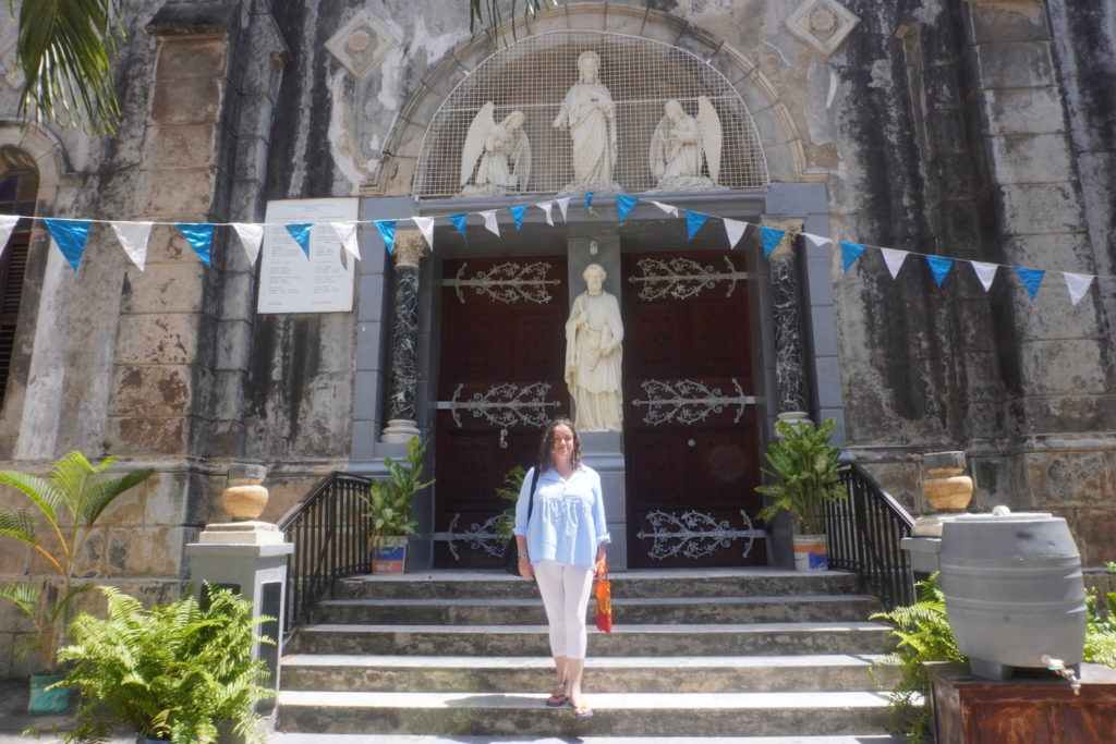 Entrance door to the Catholic museum in Zanzibar