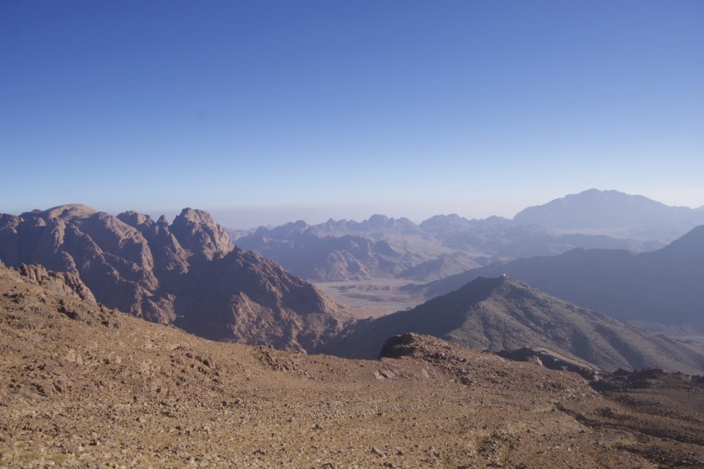 A view of the Mount Sinai climb descend