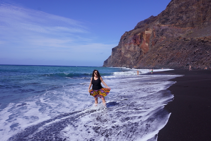 Playa del Ingles beach in Valle Gran Rey La Gomera island