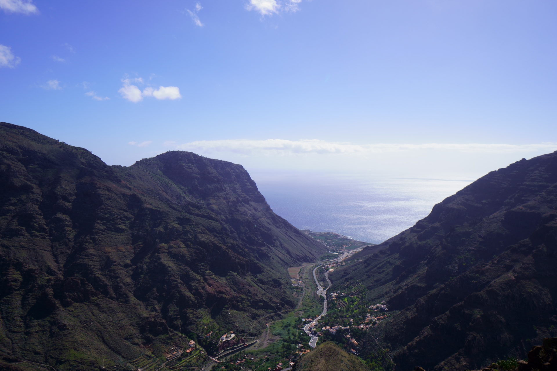 View of the Valle Gran Rey ravine in La Gomera island