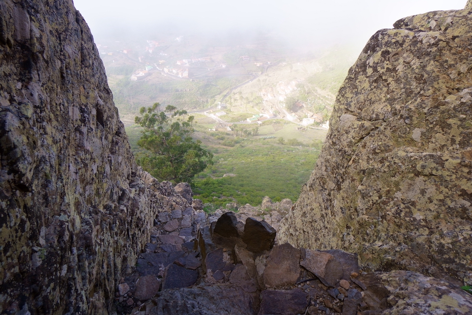 View from Chipude from La Fortaleza hiking trail in La Gomera