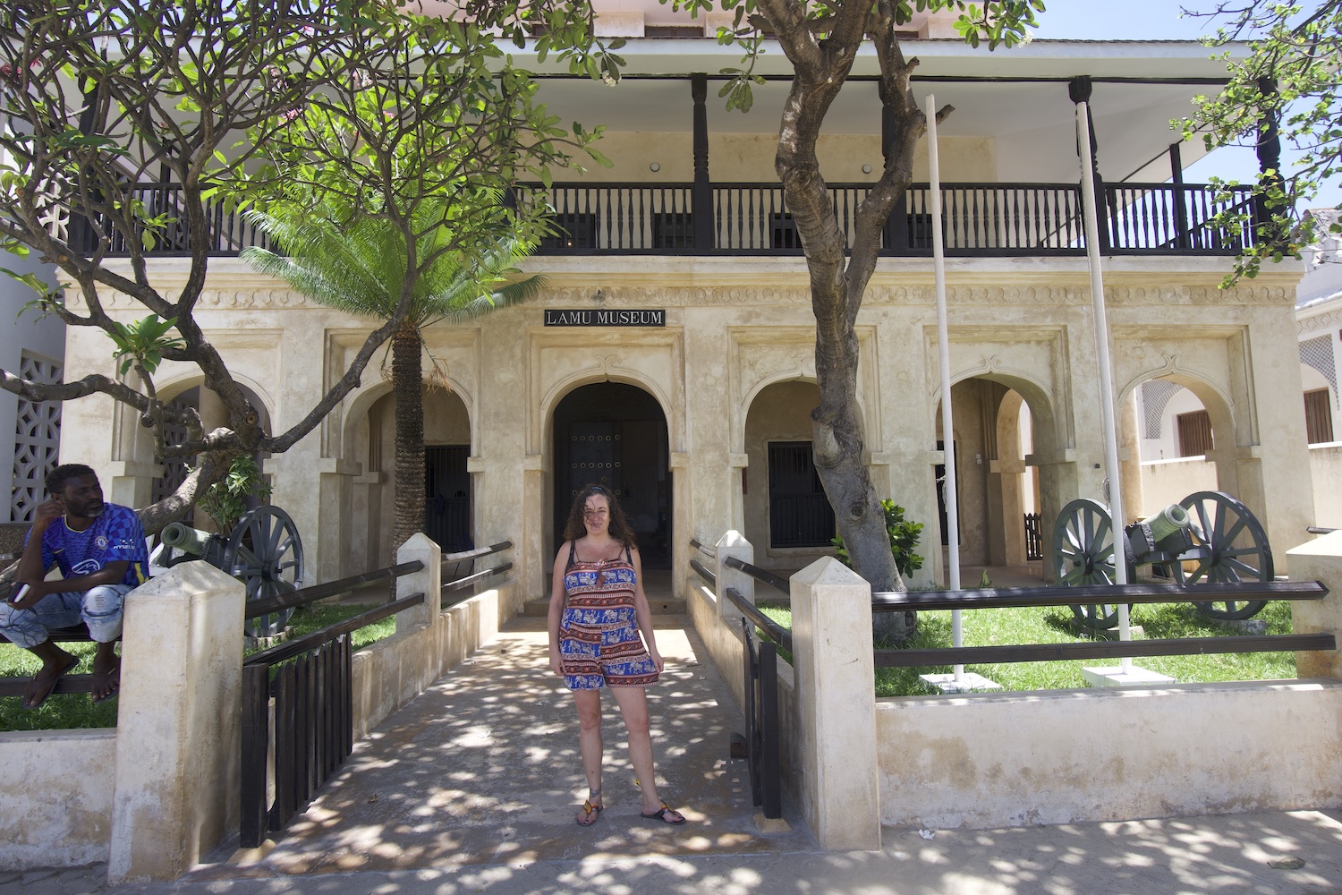 Pilar at the door of the Lamu museum