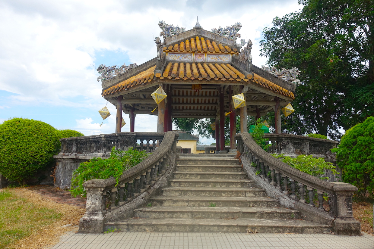 A little construction in the Hue citadel in Vietnam