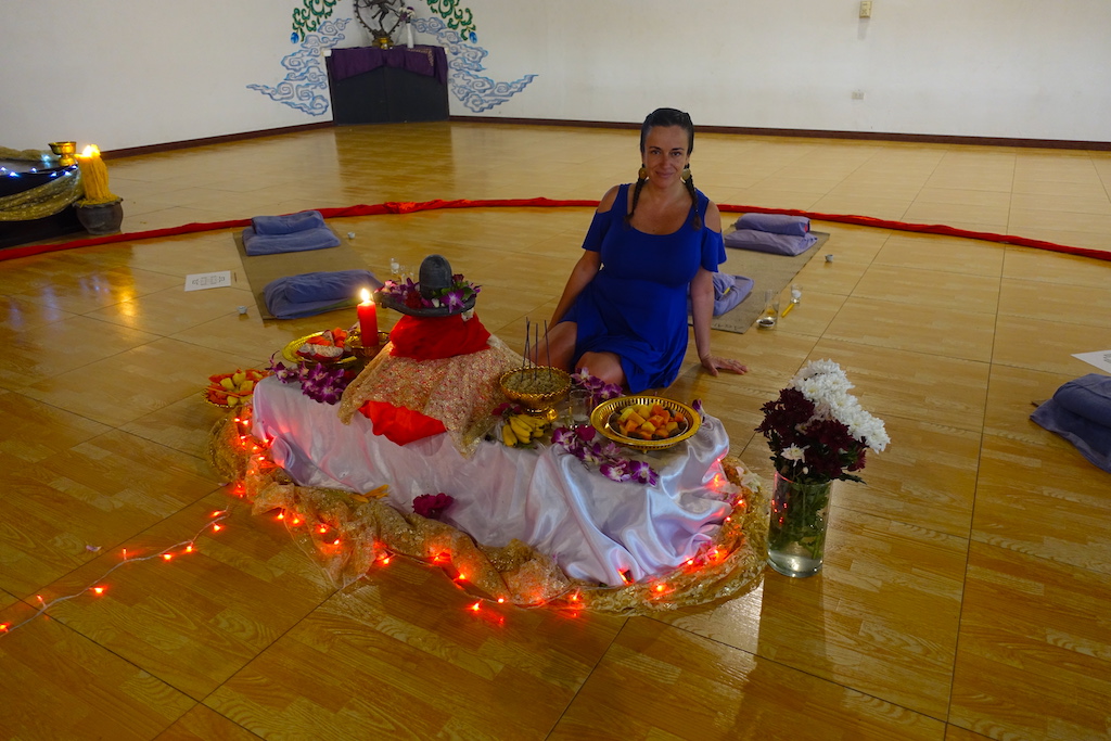 At the preparation of a tantric ceremony in Agama yoga Koh Phangan