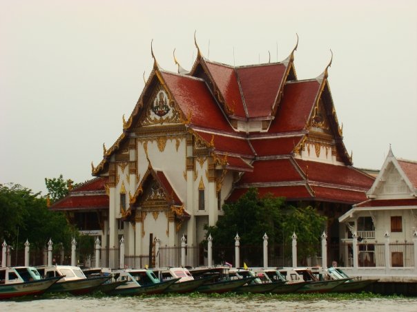 A temple view on viewed while doing the bangkok canal tour