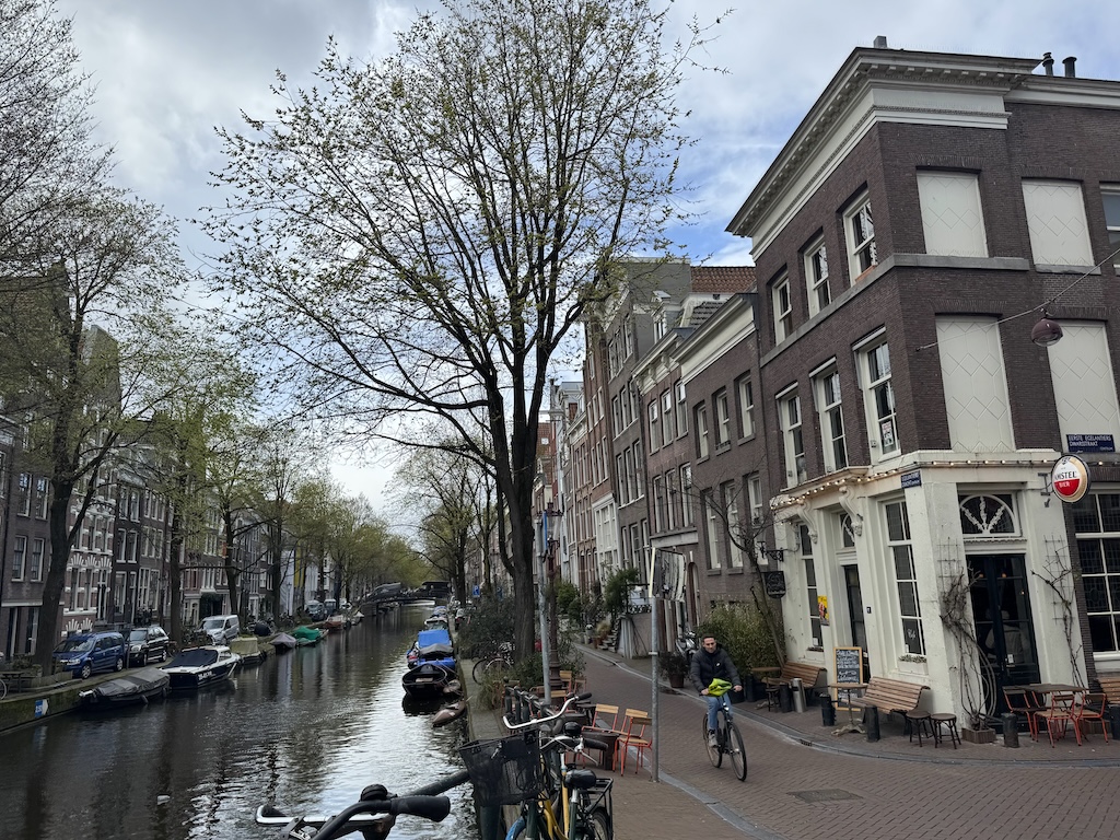 Brown bar from the corner in Amsterdam