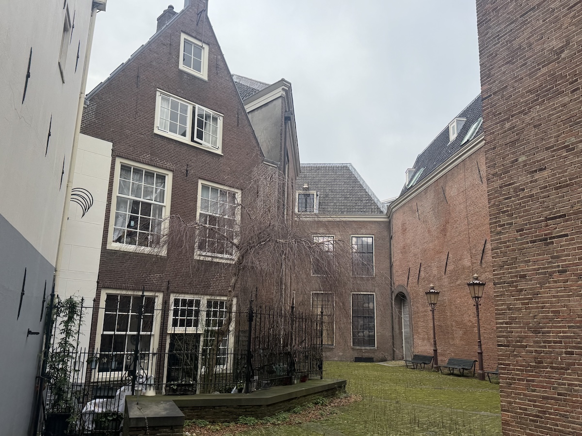 Courtyard in Amsterdam, a quiet historic enclave associated with legends and ghost stories.