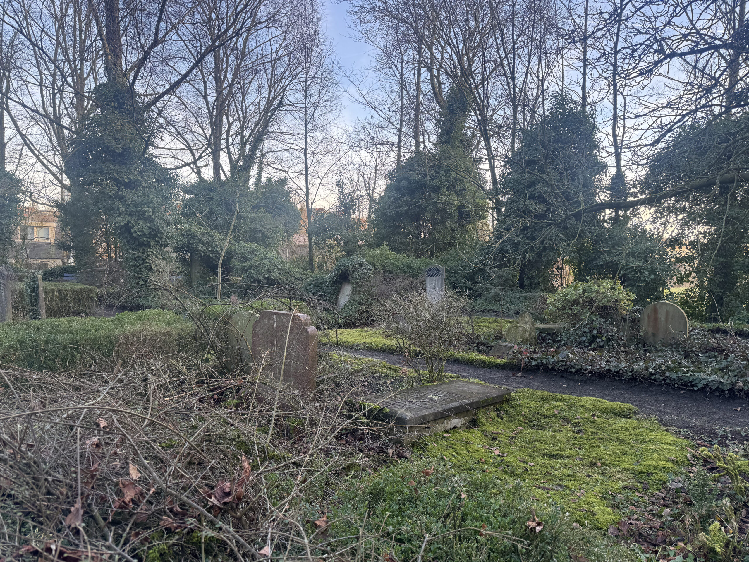 Huis te Vraag cemetery in Amsterdam, an old hidden graveyard known for ghost stories and local legends