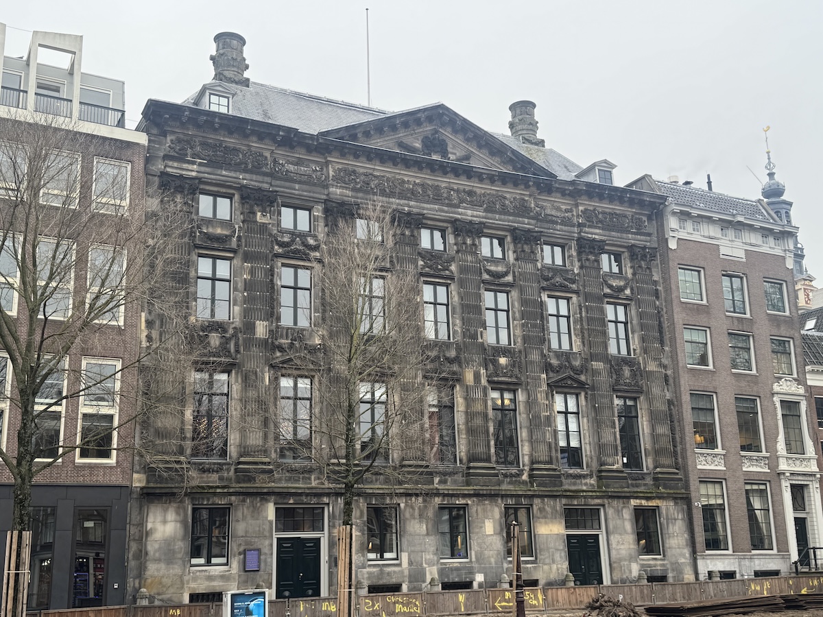 Trippenhuis historic building in Amsterdam known for its grand baroque façade and long history.